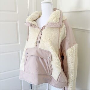 Daily Practice by Anthropologie Long-Sleeve Sherpa Pullover Jacket